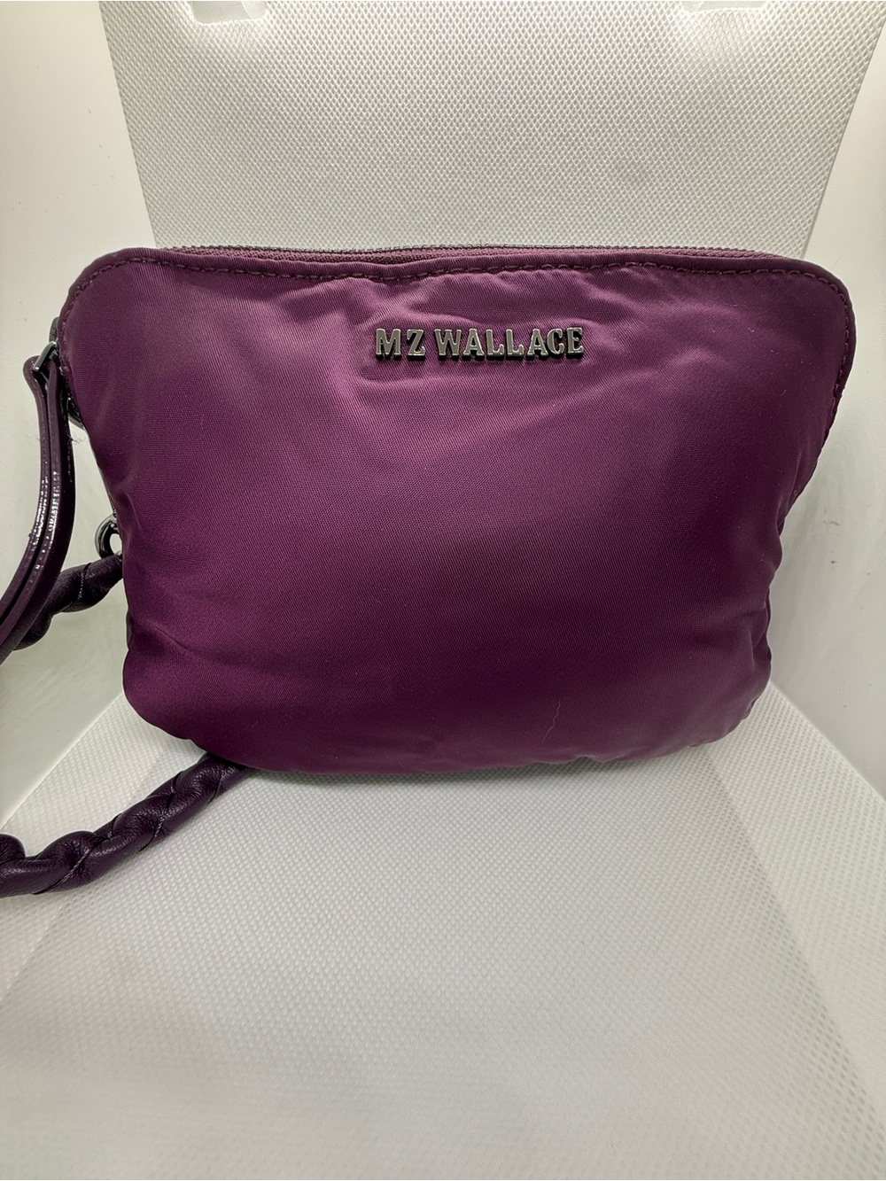 MZ Wallace small Bowery Nylon Crossbody with short leather Braided Strap